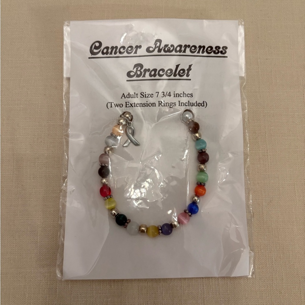 Multicolor Cancer Awareness Bracelet